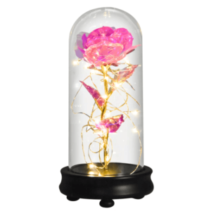 LED Lumière Artificielle Crystal Galaxy Rose Fleurs Cadeaux saint-Valentin pour les Filles